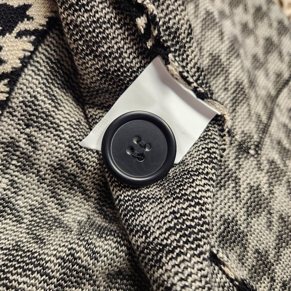 Max Studio Vintage Knit Black Houndstooth Unconstructed Blazer In Cream Black S. - Picture 7 of 16